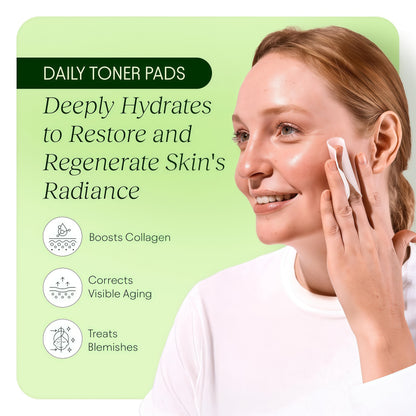 JIYU Korean Skincare Bundle – NAD+ Hydrating Face Moisturizer (50 ml) + Toning Toner Pads (100 Count) – Brightening & Hydrating Daily Skincare Routine for All Skin Types